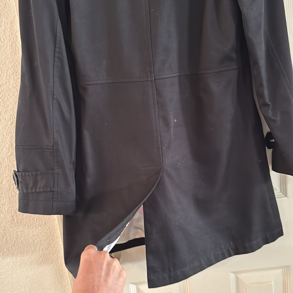 Max Studio Black Trench Coat - Picture 4 of 7